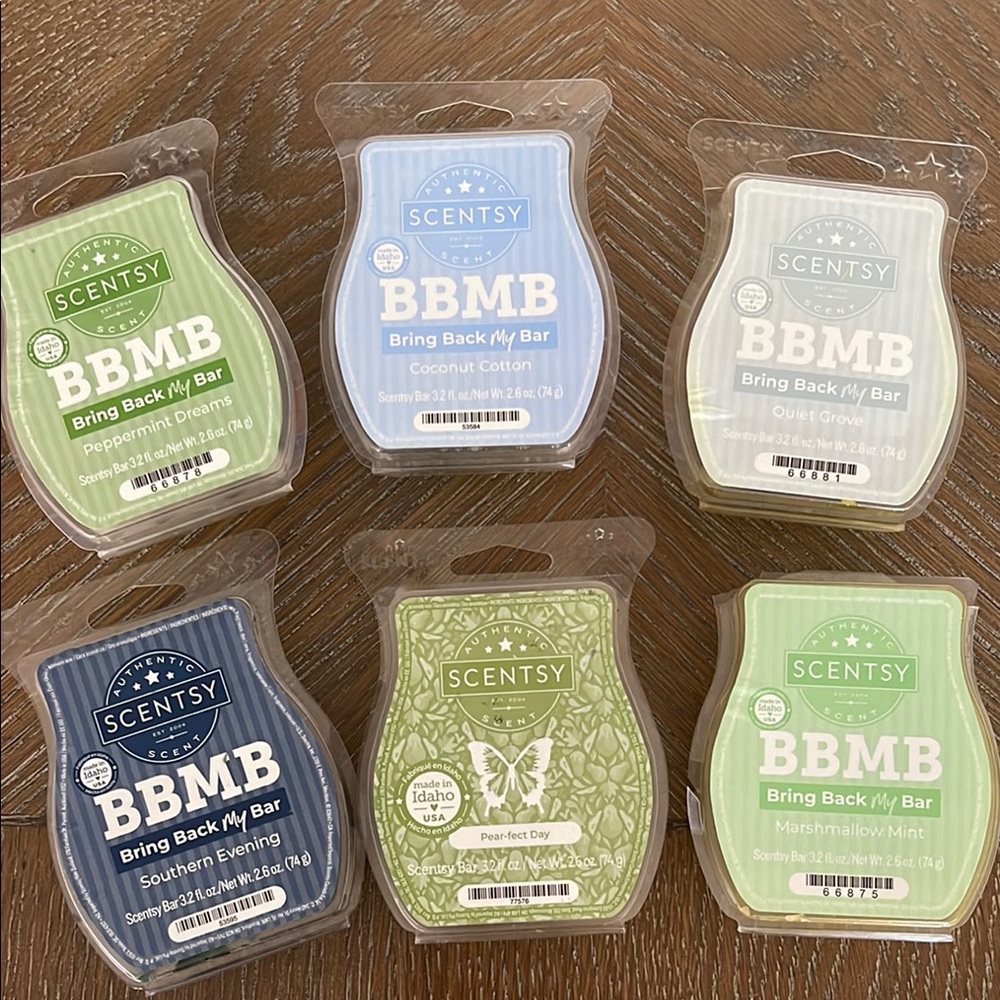 Scentsy Blue and Green Bath & Body Wax Melts